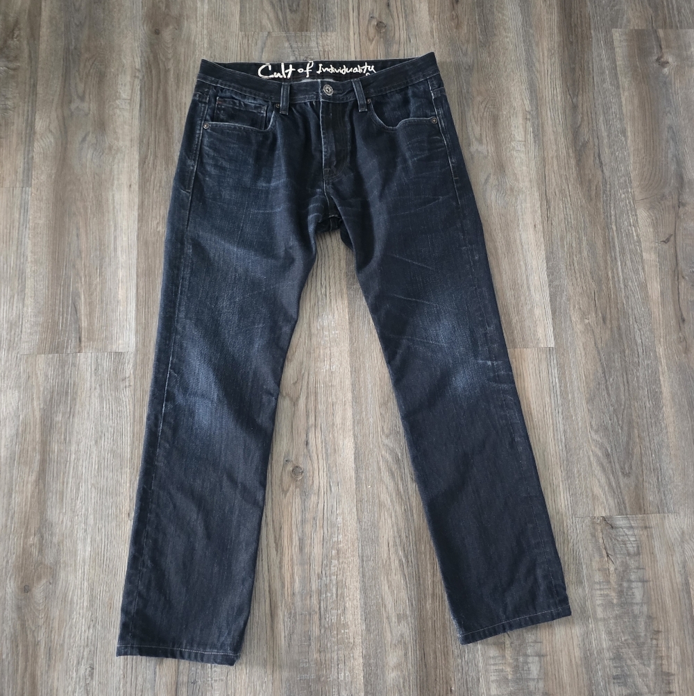 Cult Of Individuality Men's Classic Blue Straight Jeans Size 34/33